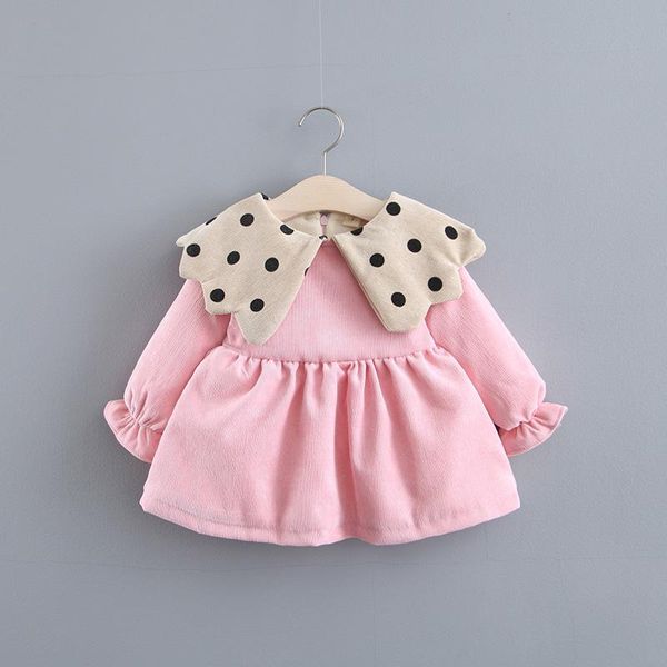 

girl's dresses spring born baby girl clothes polka dot stitch dress for toddler girls clothing babies outfits long-sleeved casual, Red;yellow