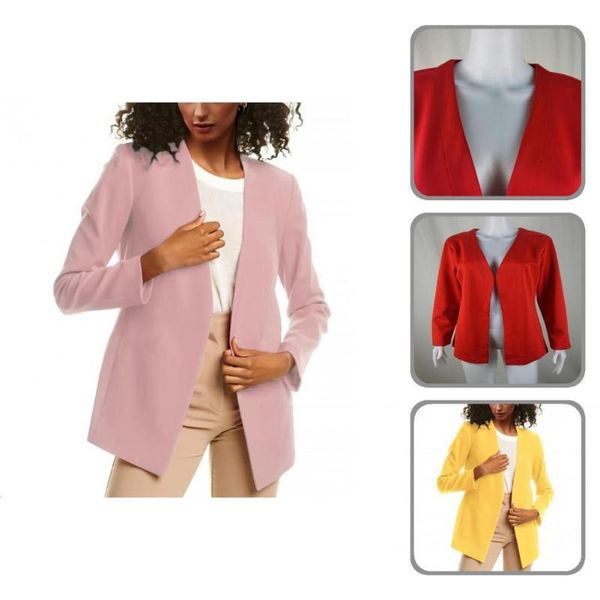 

women's suits & blazers blazer jacket 4 colors female super soft comfortable to wear excellent stylish casual lady business, White;black