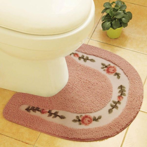 

bath mats u-shaped non slip absorbent thick soft washable bathroom rugs floor carpet mat for bat microfiber toilet rug