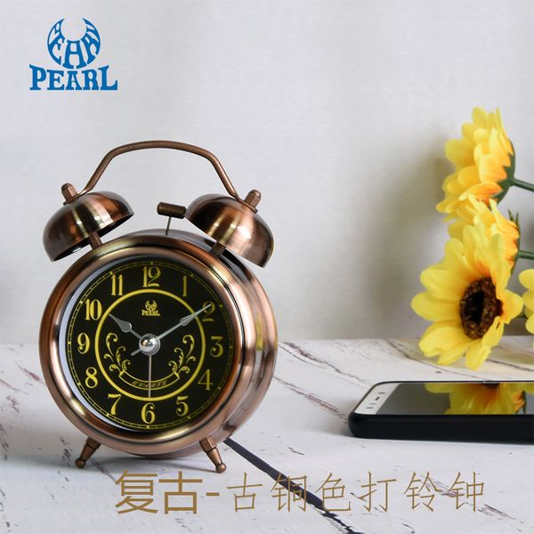 

alarm children's student small alarm mute sleepy bedside metal bell table clock