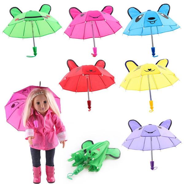 Guarda-chuva Ly Lindos acessórios para guarda-chuva Crianças Meninas Presentes Adequado para Boneca Americana de 18 polegadas VA88