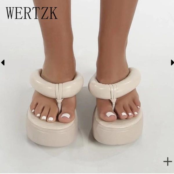 

slippers smile circle flip flops women flats platform wedges summer high heels comfortable beach shoes sandalias, Black