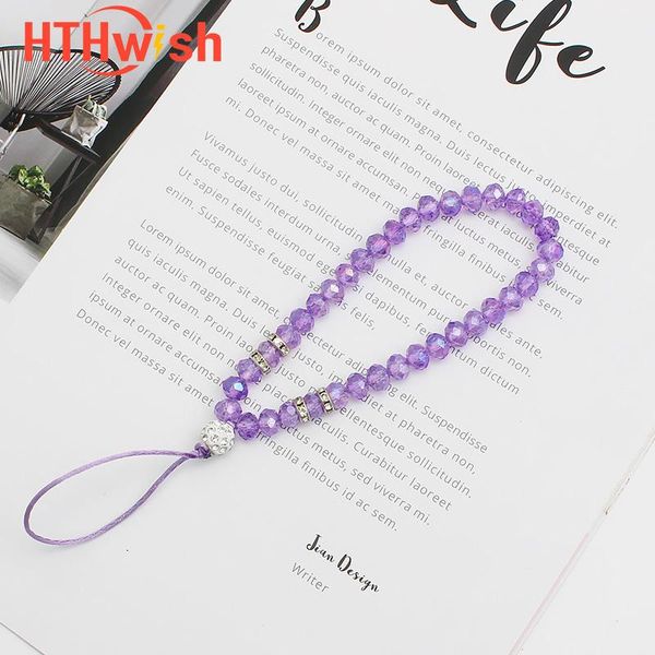 

cell phone straps & charms mobile lanyard hanging neck chain pendant crystal beads hand made anti-lost rope foriphone strap removable