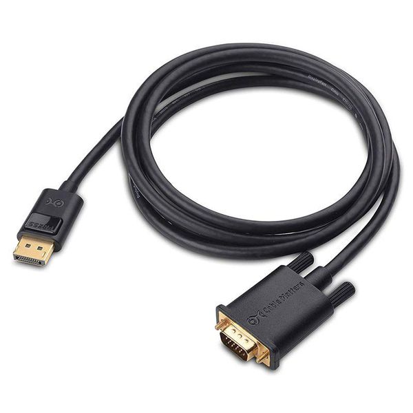 

audio cables & connectors displayport to vga cable (dp cable) 6 feet