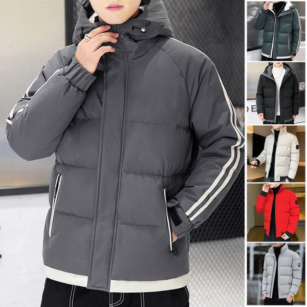 

2021 new winter korean warm down cotton et men's handsome leisure trend, Black