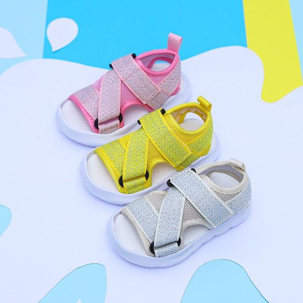 

sandals summer 1- years boys and girls soft soled anti-slip children kids shoes beach, Black;red