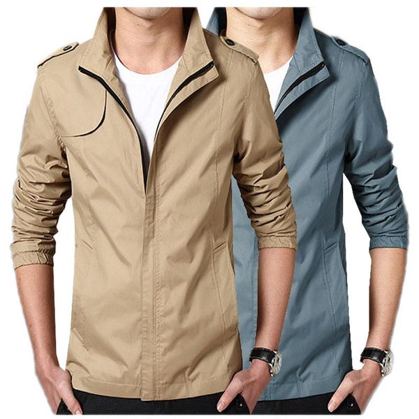

men's jackets and coats slim solid army outdoors ziper clothes mens outerwear plus size male bomber jacket streetwear autumn, Black;brown
