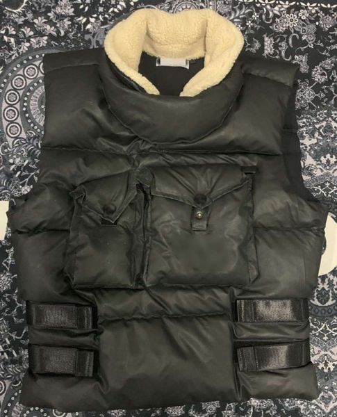 

men's & parkas g0598 mens vest jacket sleeveless vests and women's hidden reflective laser winter fashion casual down coats 9114, Black