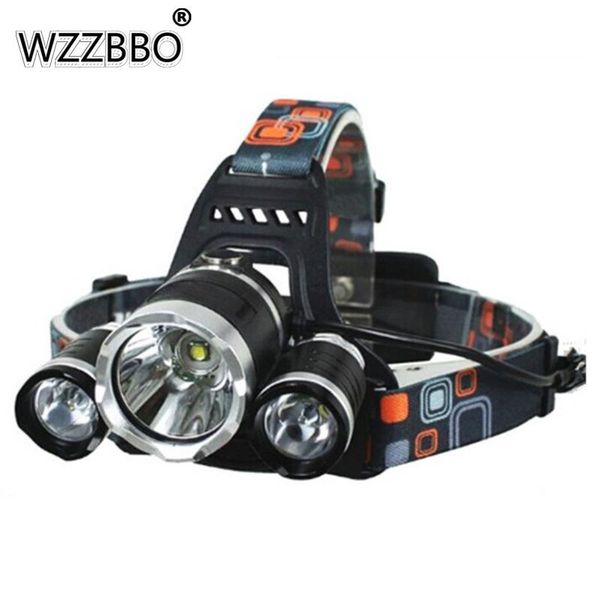

headlamps 3 headlight aluminum alloy rechargeable t6 strong light high-power focusing three-head aircraft night fishing