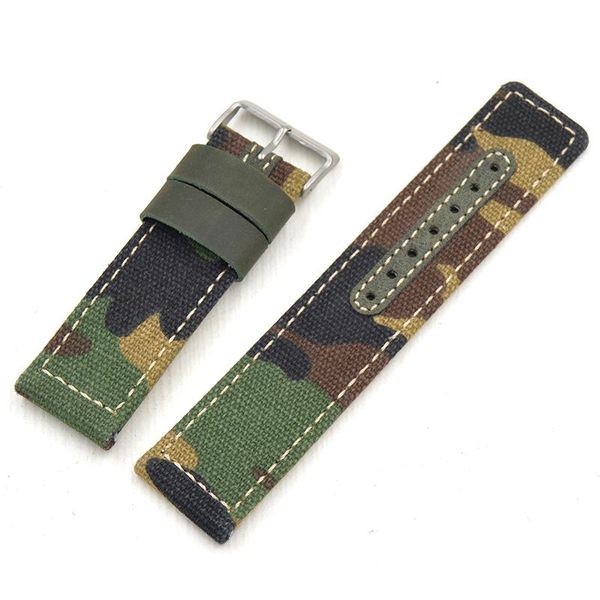 

watch bands replace brands band outdoor sports nylon nato strap 22mm 24mm handmade canvas+ leather watchband steel metal needle buckle, Black;brown