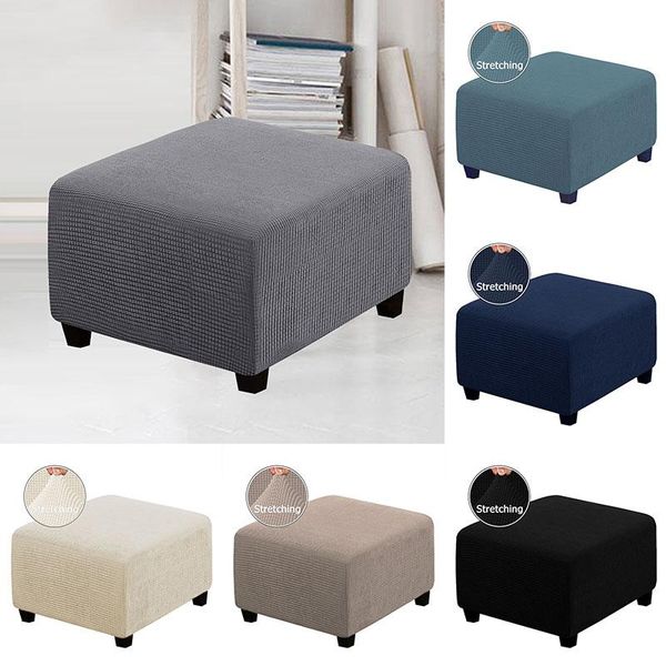 

chair covers 1pc removable stretch protector ottoman slipcover square footstool cover stool elastic dust