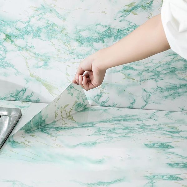 

window stickers kitchen waterproof film self adhesive wallpaper pvc thickened wall furniture renovation films home decor