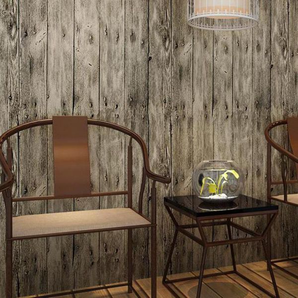

pvc printing khaki retro wood wallpaper restaurant tea shop bar clothing store coffee grain living room bedroom wallpapers