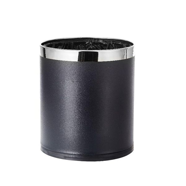 

waste bins stainless steel big trash can bedroom matte black large capacity garbage bin bathroom design poubelles household cleaning oe50lg