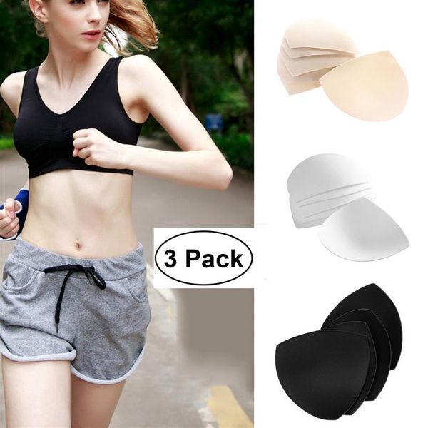 

yoga outfit 3 pair womens removable smart cups bra inserts pads