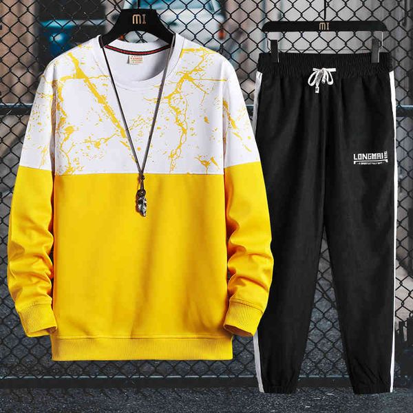 

of men streetwear autumn pieces male hip sweatshirt hoodie pants, Gray