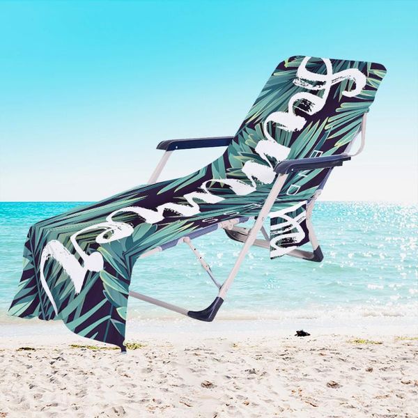 

chair covers tropical leaves print beach cover towel outdoor portable quick drying microfiber garden el lounge blanket