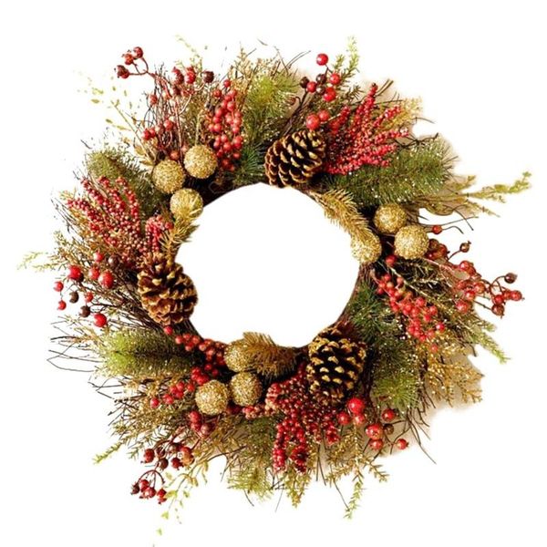 

decorative flowers & wreaths artificial garland with pine rattan wreath and el mall bar decoration pendant door for hanging,