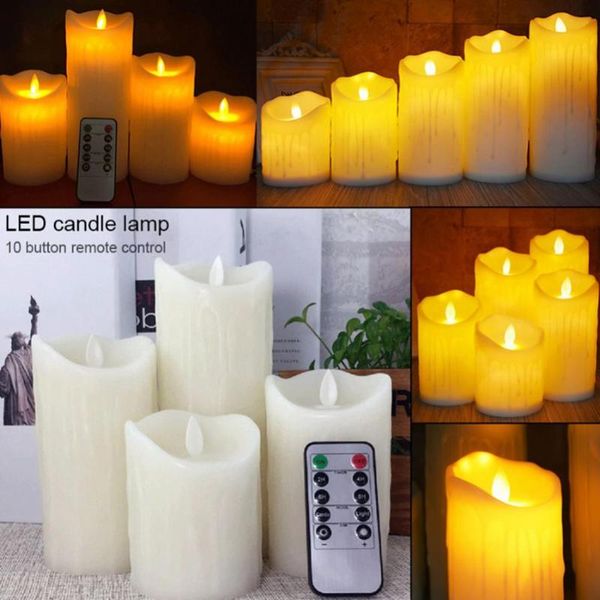 

piece led remote control flameless candle lamp simulated flame light for christmas wedding party home decoration candles