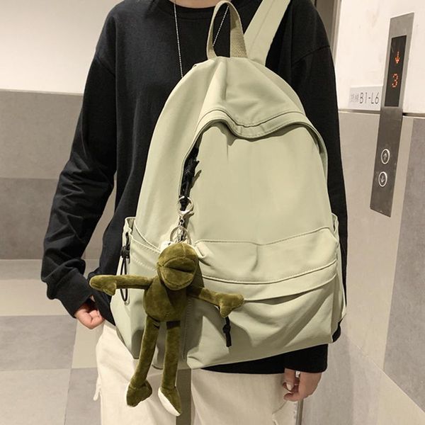 

backpack 2021 products both boys and girls large capacity korean pure color fashion waterproof travelling bag canvas