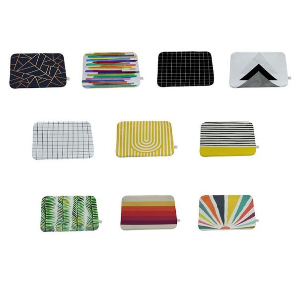 

carpets 29ef flannel geometry entrance door mat rainbow striped plaid print super absorbent bath rug non slip washable floor carpet