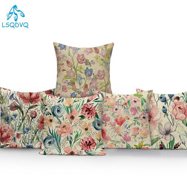 

cushion/decorative pillow decorative throw pillows cover floral flower polyester sofa home decor cushion for living room decoration