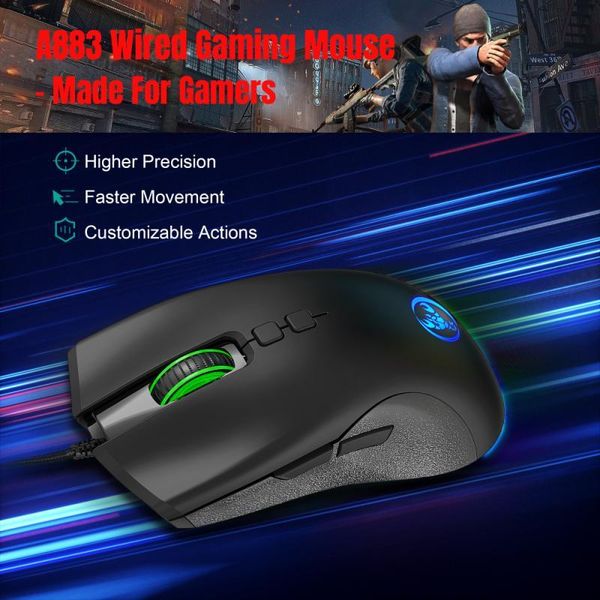 

mice g1 3200 dpi wired honeycomb shell gaming mouse adjustable 7 buttons rgb backlit optical