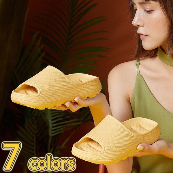 

slippers summer slipper women's home bath thick bottom water leakage hollow bathroom couple sandals women shoes fashion, Black