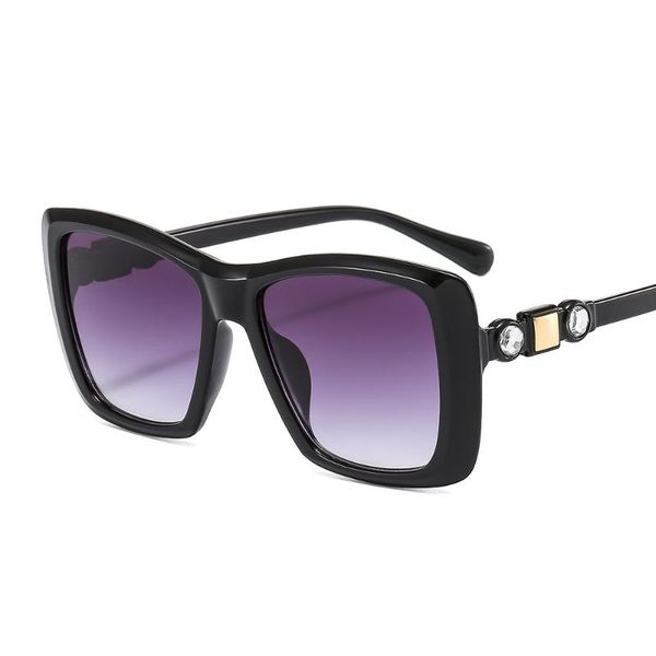 

sunglasses fashion square women glasses men big frame sunglass eyeglasses female black graygradient shades uv400, White;black
