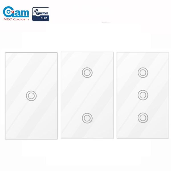 

smart home control neo coolcam us wall switch z-wave touch light 1/2/3 gang type 908.4mhz z wave wireless remote