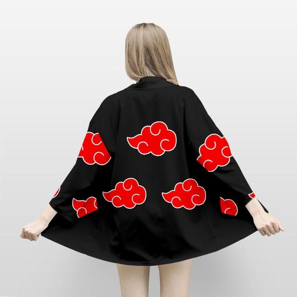 

ethnic clothing anime uzumaki akatsuki red cloud 3d japanese kimono cardigan men women haori yukata kakashi cosplay summer short sleeve shir