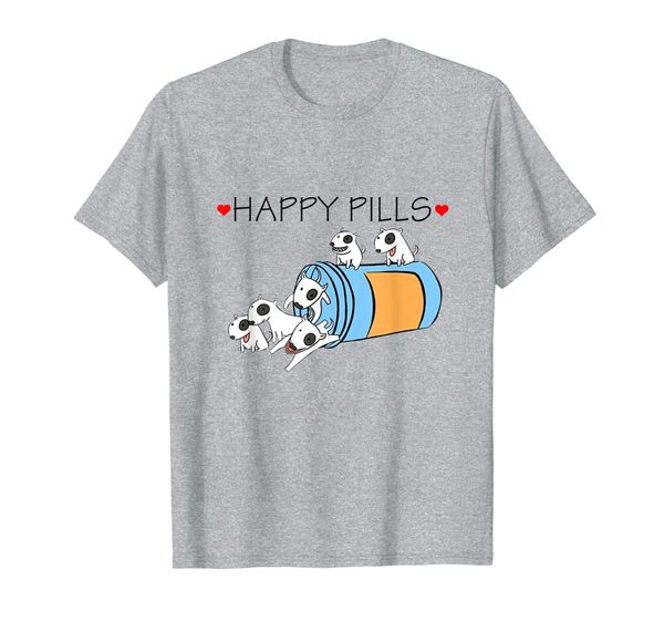 

Happy Pills Bull Terrier Funny Tees Gift For Dog Lovers T-Sh T-Shirt, Mainly pictures