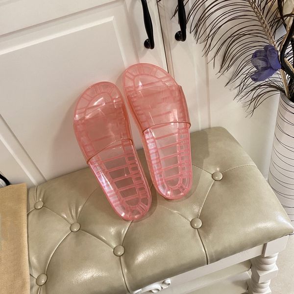 

flat scuffs new fashion slippers ladies fruit women jelly sandals transparent crystal rubber men slides beach sandal luxury summer must have, Black