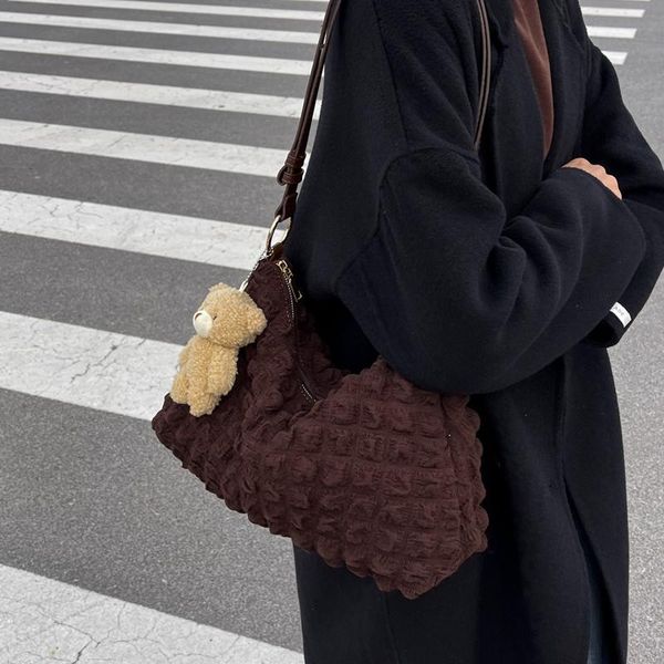 

evening bags fashion hobos bag brand designer cloud folds shoulder women's rhombus crossbody luxury handbag and purse female clutchs