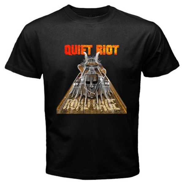 

quiet riot road rage men's black t-shirt size s-3xl, White;black