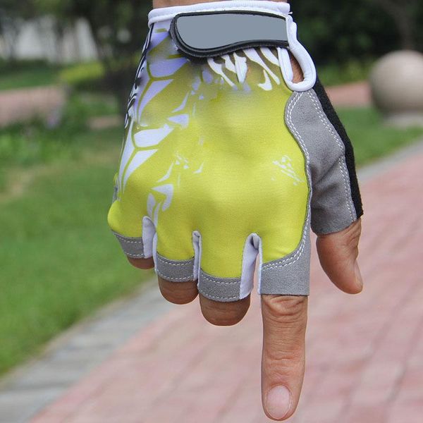

women men cycling gloves half finger breathable anti-slip mitten for bike riding psen999, Black