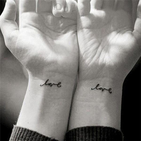 

temporary tattoos design water transfer tatto sticker women wrist tattoo waterproof fake harajuku letter love pattern