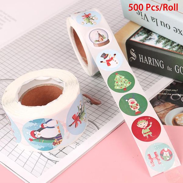 

gift wrap 500pcs/set merry christmas happy holidays stickers cards package seal labels