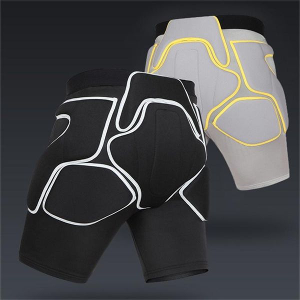 

elbow & knee pads outdoor ski motorcycle skating sports protective skiing hip protector padded breathable shorts, Black;gray
