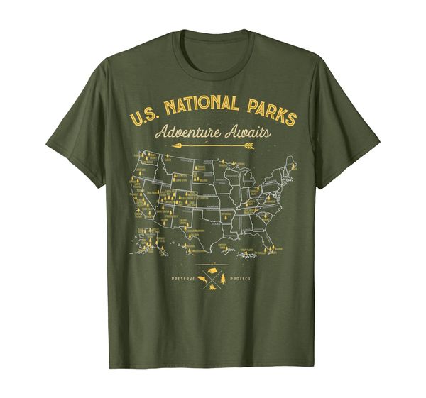 

National Parks T shirt Map Camping tshirt Women Men Hiking, Mainly pictures