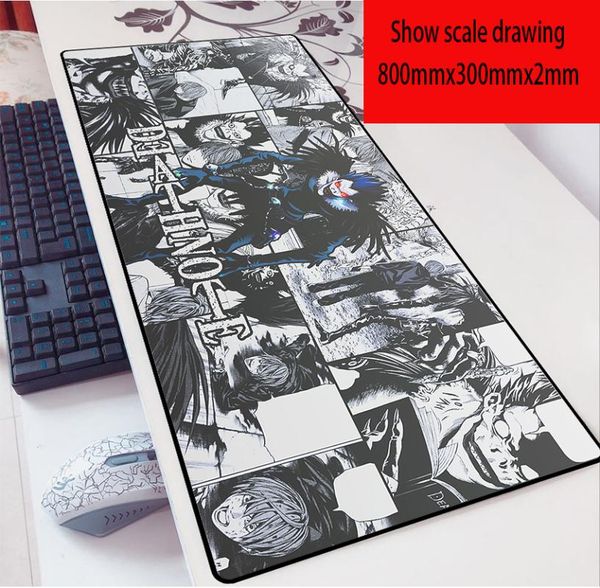 

mouse pads & wrist rests death note mats 900x400x2mm kira gaming pad big keyboard mousepad anime notebook gamer accessories padmouse mat dro