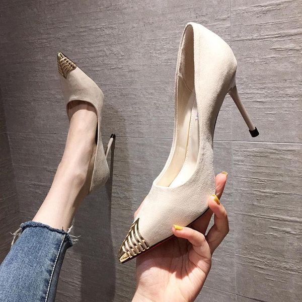 

dress shoes high heels women's stiletto 2021 autumn all-match black temperament pointed toe single women