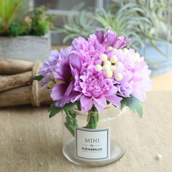 

artificial silk flowers leaf rose floral wedding bouquet party home decor fake arrangement in the living room decorative & wreaths