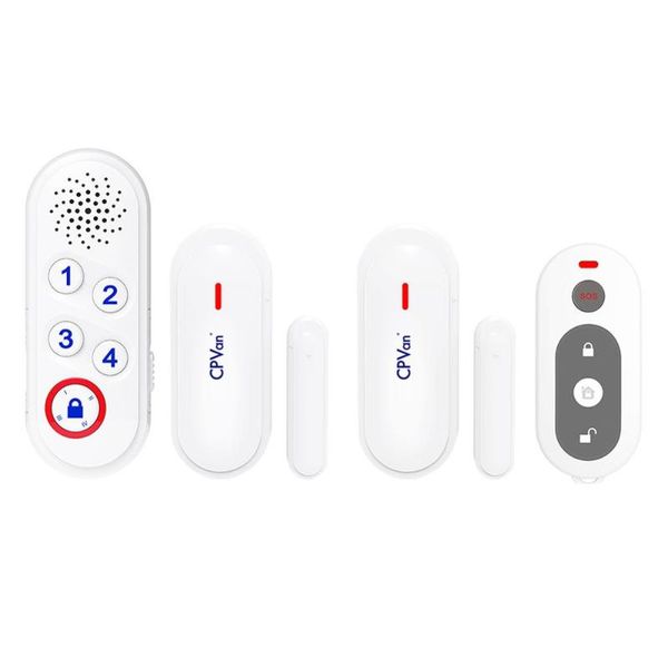 

cpvan wireless alarm system kits home security burglar set with siren unit /2 window door sensors remote controller systems