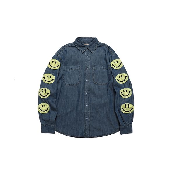 

kapital 2021 embroidery cartoon hip-hop high street casual men women couples jean jacket, Black;brown