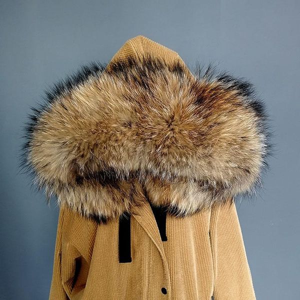 

scarves ms.minshu real raccoon fur collar womens coat hood men natural big size parka luxury, Blue;gray