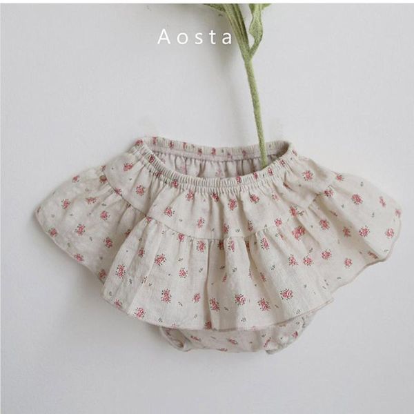 

skirts linen cotton kids skirt for girls clothes summer fashion children shorts baby clothing dance training, Blue