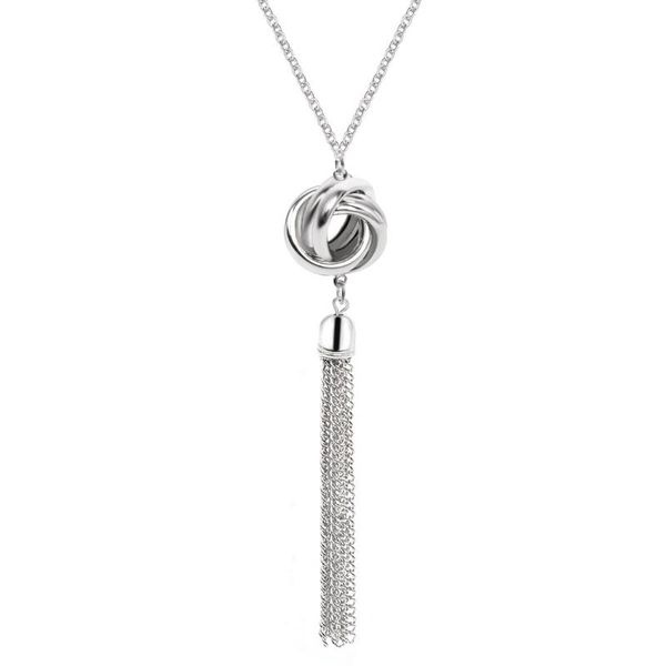 

pendant necklaces chain tassel woman necklace fashion ethnic personality accessories banquet gift girl, Silver