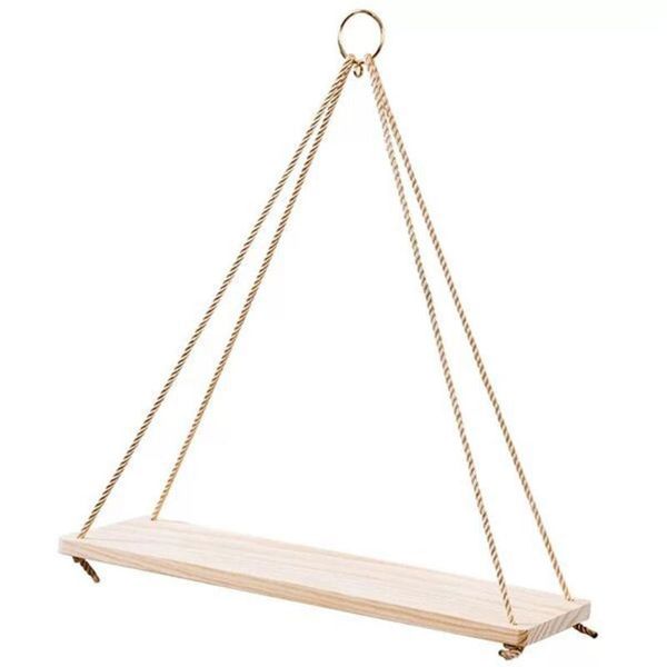 

hooks & rails rope wood flower pot decoration wall hanging basket storage rack shelf ornaments