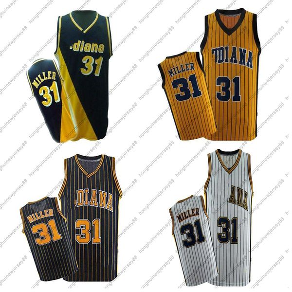 

2021-2022 stitched basketball jersey 31 reggie miller, Black;red